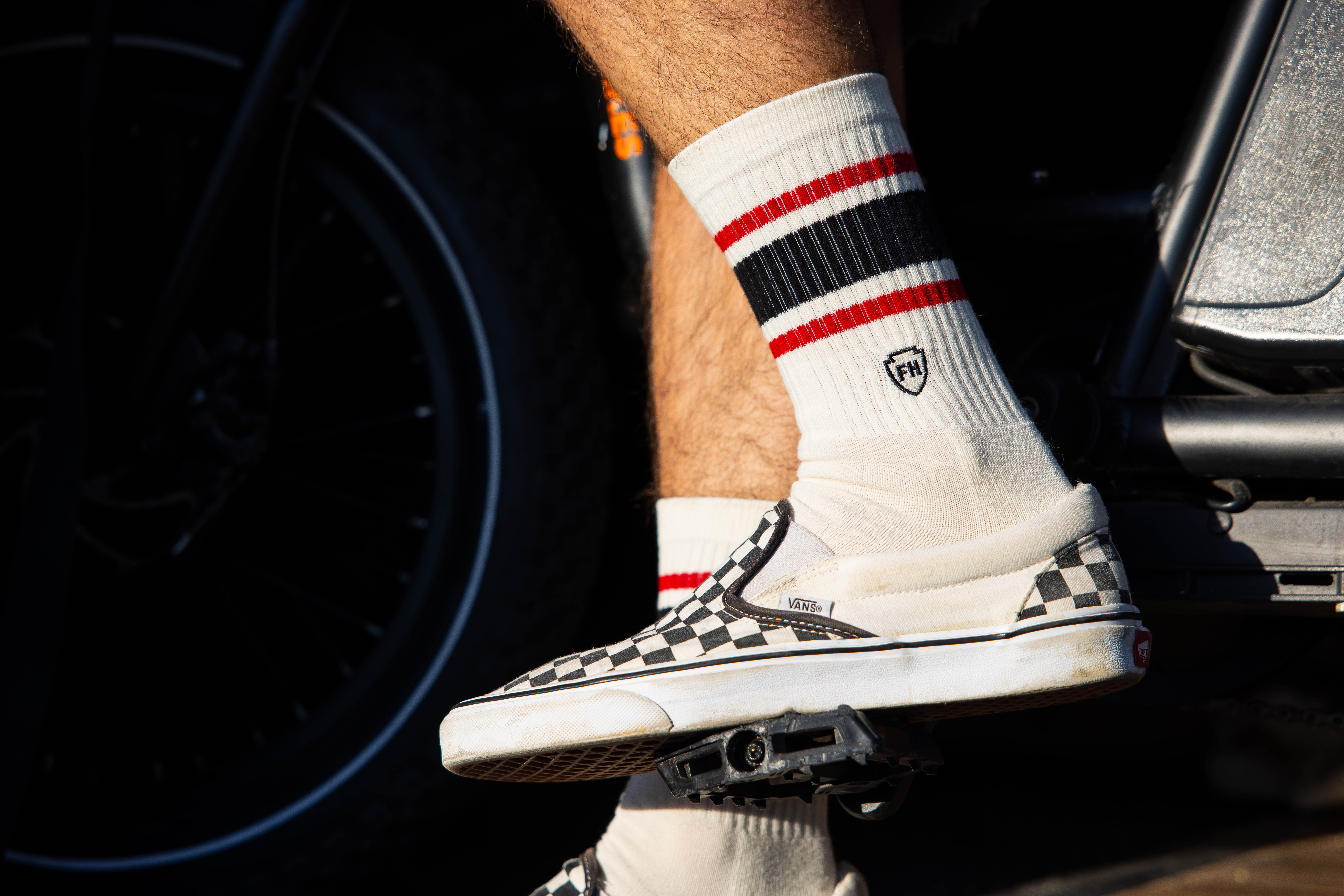 Venice Sock - White Sand Black - 3
